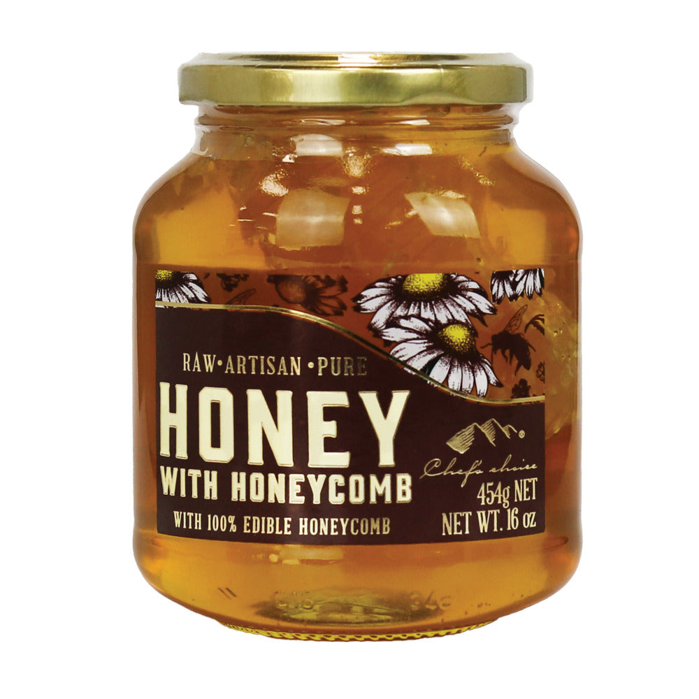 Chef's Choice Raw Artisan Pure Honey with Honeycomb (Wild Flower) 400g