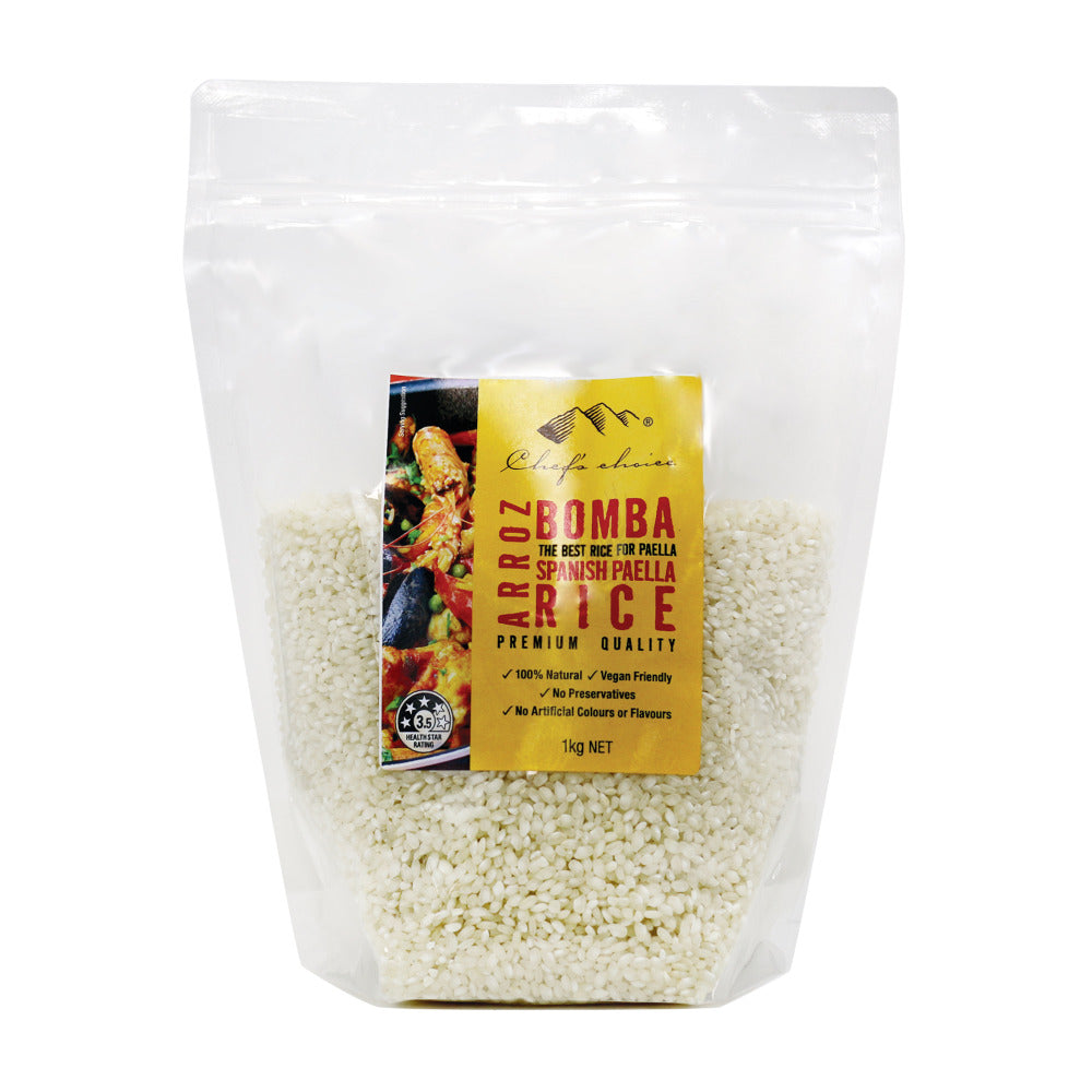 Chef's Choice Arroz Bomba Spanish Paella Rice 1kg