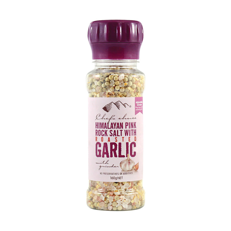 Chef's Choice Himalayan Pink Rock Salt with Four Seasons Mix Pepper Grinder 180g