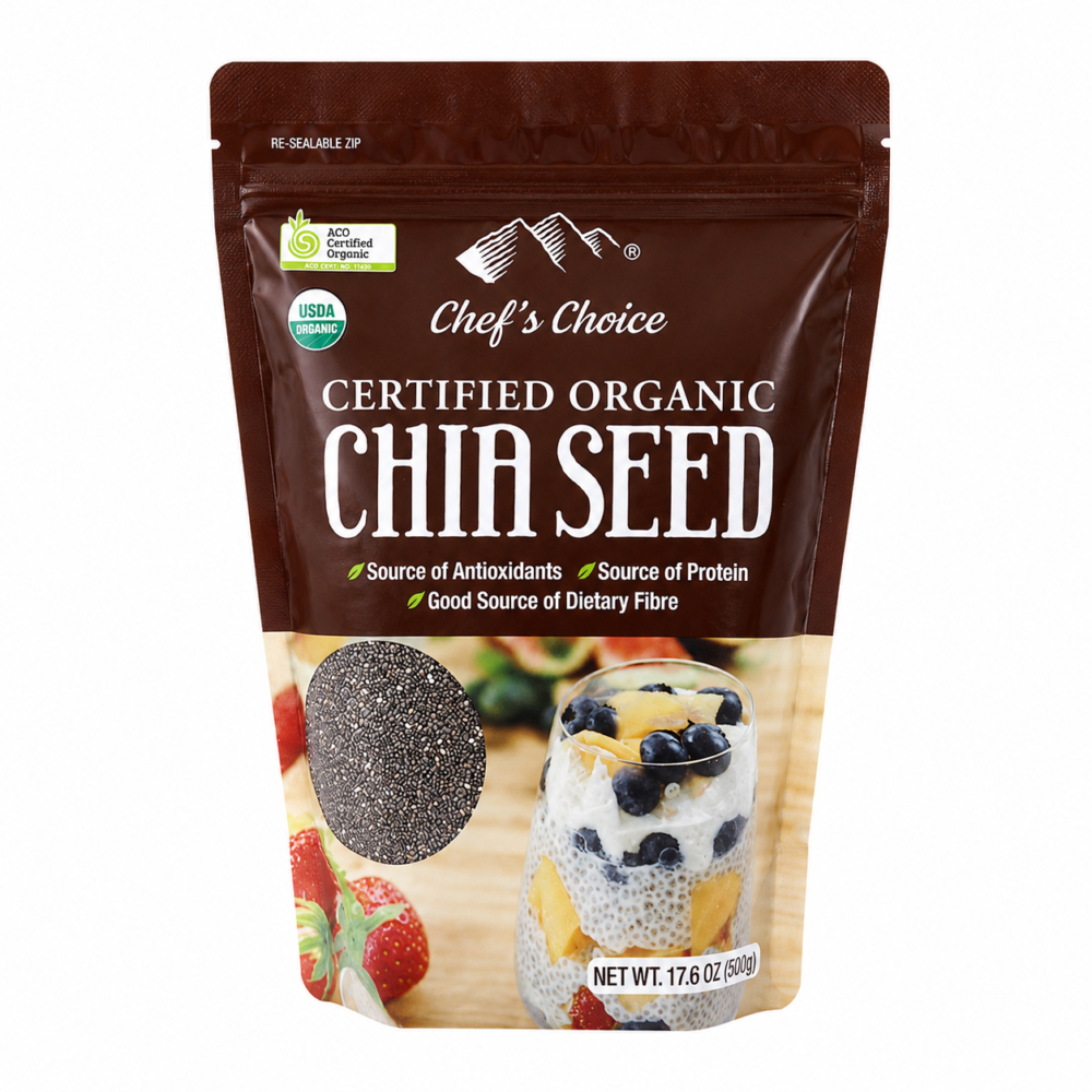 Chef's Choice Certified Organic Chia Seed 500g
