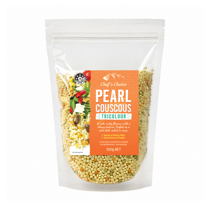 Chef's Choice Tricolour Israeli Pearl Couscous 500g