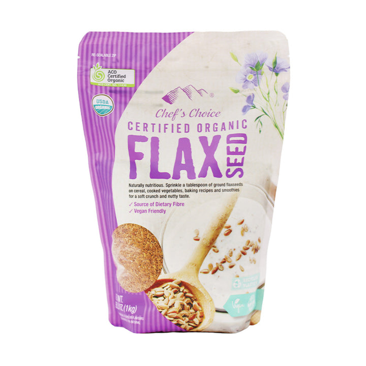 Chef's Choice Certified Organic Flaxseeds 1kg