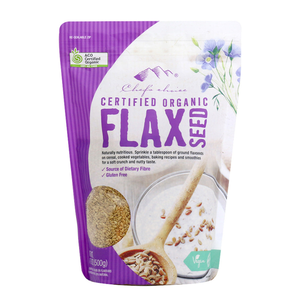 Chef's Choice Certified Organic Flaxseeds 500g