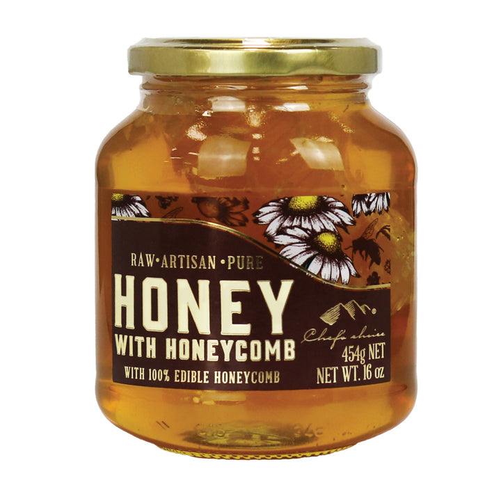 Chef's Choice Raw Artisan Pure Honey with Honeycomb (Wild Flower) 400g