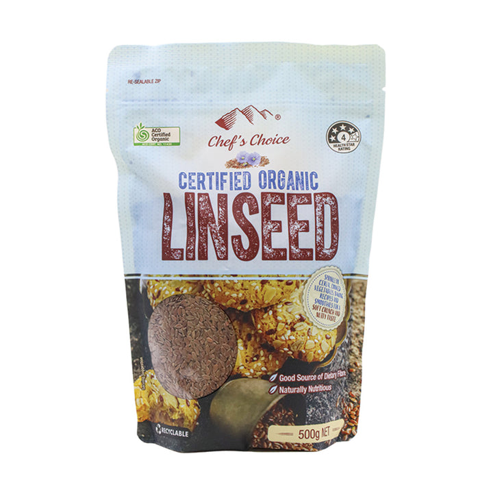 Chef's Choice Certified Organic Linseed 500g