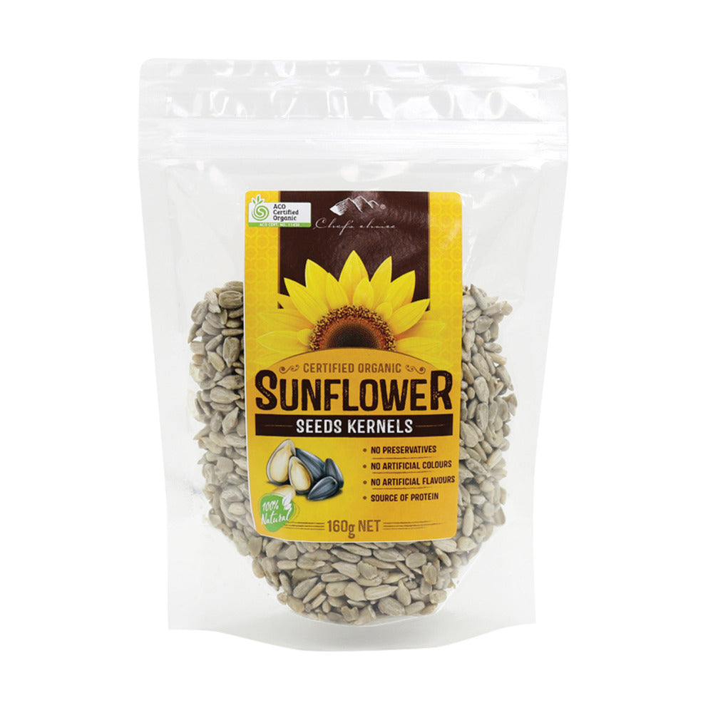 Chef's Choice Certified Organic Sunflower Seeds Kernels 160g