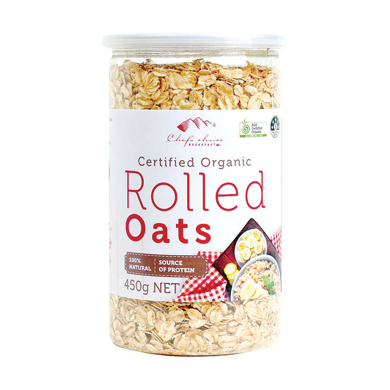 Chef's Choice Certified Organic Rolled Oats 450g