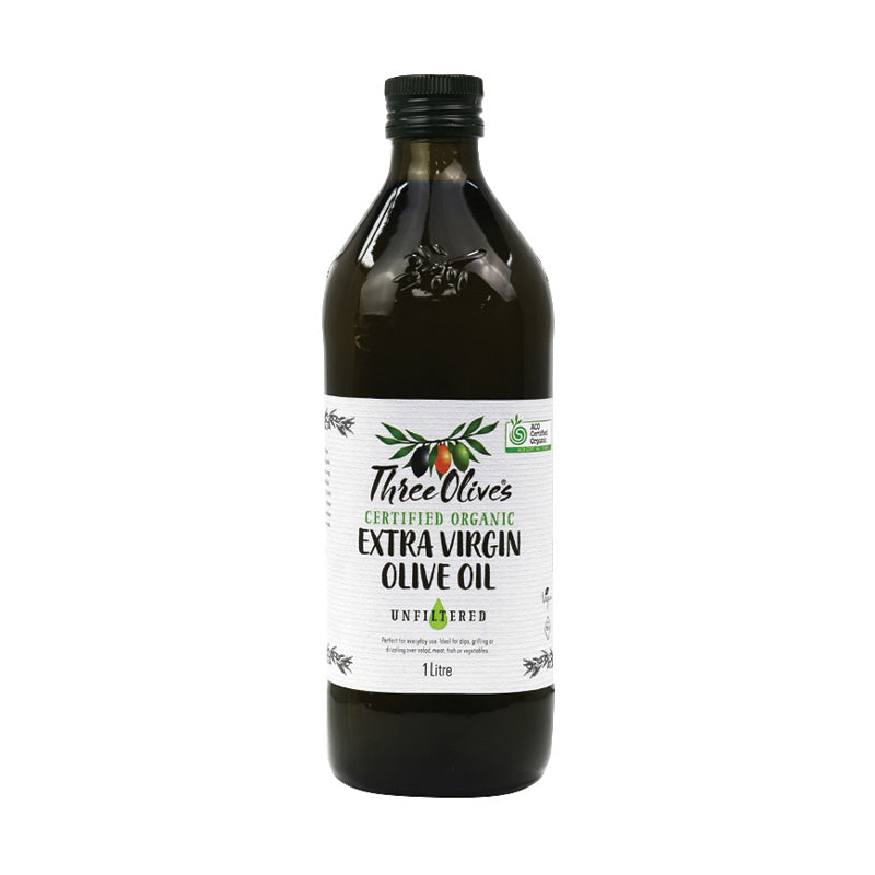 Three Olives Certified Organic Extra Virgin Olive Oil (1L)