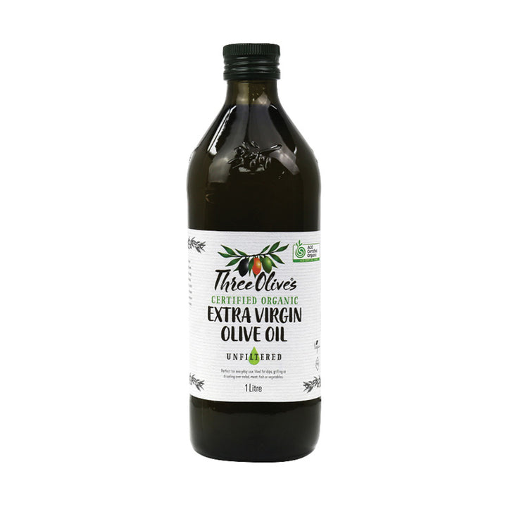 Three Olives Certified Organic Extra Virgin Olive Oil (1L)