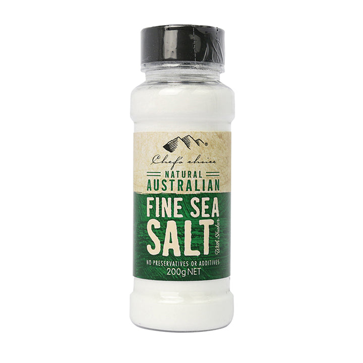 Chef's Choice Natural Australian Fine Sea Salt with Shaker 200g