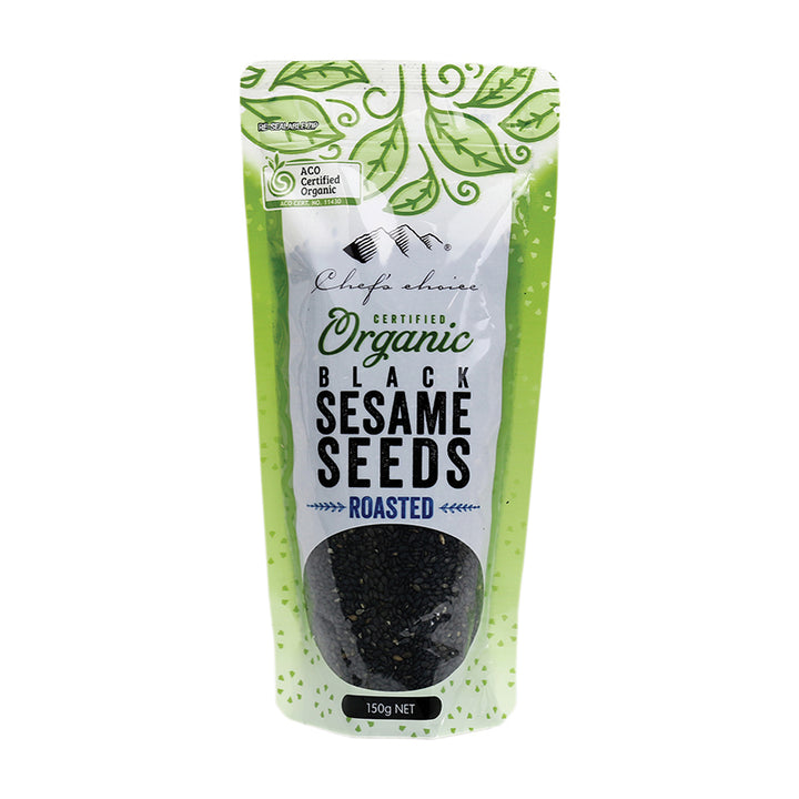 Chef's Choice Certified Organic Roasted Black Sesame Seeds 150g